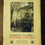 Affiche cours de 1909 - Archives UNIGE