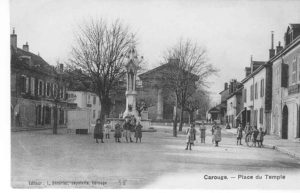 La place du temple jadis, coll. Ville de Carouge